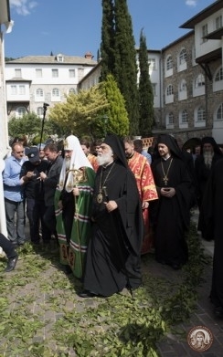 Московский ПатриархКирилл прибыл в Пантелеимонов монастырь на Афоне