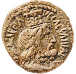 Бронзовая монета эпохи римского императора Марка Аврелия, II век н.э.