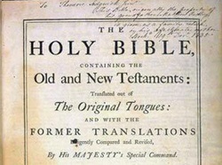 В Англии найден редкий экземпляр Библии короля Якова
