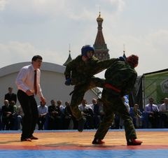 На Красной площади прошли православные бои
