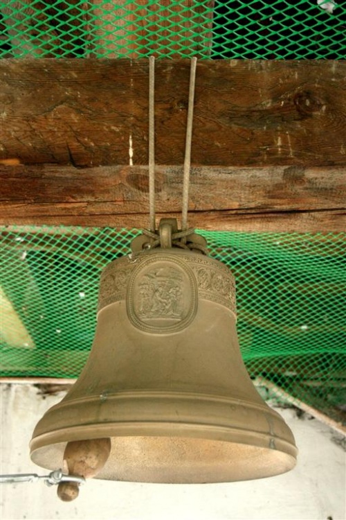 Балансировка колоколов на колокольне храма в честь Рождества Христова (с. Новый Шарап)