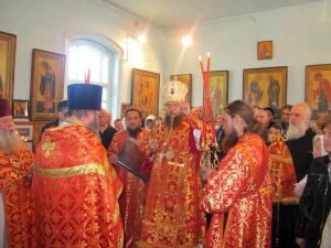 Божественная литургия в храме во имя свт. Николая в р.п. Ордынское