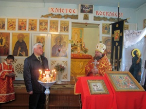 Божественная литургия в храме во имя свт. Николая в р.п. Ордынское