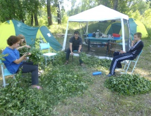 Палаточный летний лагерь в скиту монастыря