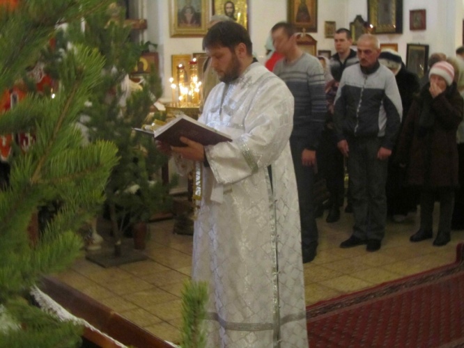 Рождественская служба в в Кафедральном соборе во имя Рождества Иоанна Предтечи города Куйбышева