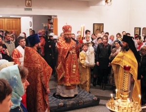 Пасхальное богослужение в Кафедральном соборе св. апостола Андрея Первозванного г. Карасук