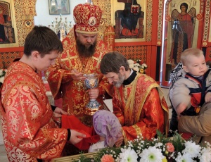 Пасха Христова в Иоанно-Предтеченском мужском монастыре г. Новосибирска (видео)