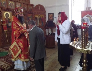 24 мая Преосвященнейший Феодосий совершил Божественную литургию в Кафедральном соборе города Куйбышева