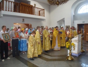 Престольный праздник в храме во имя св. равноапостального князя Владимира г. Карасука