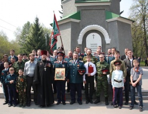 Казаки Новосибирска традиционно приняли участие в митинге возле Момунента Славы воинам-сибирякам