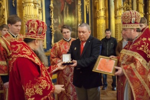 Митрополит Санкт - Петербуржский и Ладожский Варсонофий награжден орденом Святого Страстотерпца Царя Николая