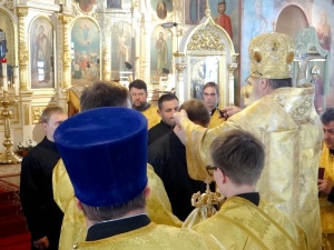 Поставление во чтецов выпускников Новосибирской Духовной семинарии