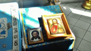 29 августа состоялся молебен перед обретенной иконой Спасителя в храме Святителя Николая Чудотворца в Нижней Ельцовке