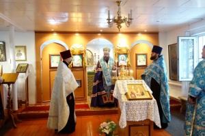 Освящены купола и кресты на храме во имя преподобного Сергия Радонежского в Краснозерске (видео)