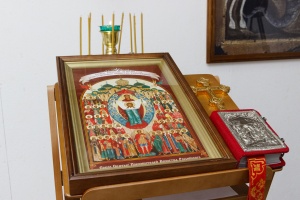 В областном сборном пункте военного комиссариата освящена часовня во имя великомученика Георгия Победоносца