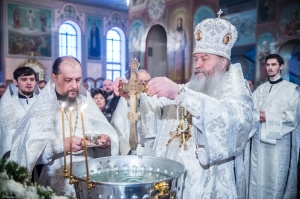 21 фотография с праздновании Крещения Господня в Новосибирской митрополии