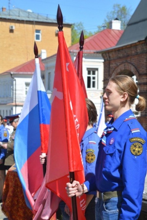 Православные следопыты Новосибирска приняли участие в Георгиевском параде в Москве