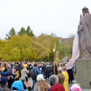 В Новосибирске открыли памятник Крестителю Руси святому князю Владимиру