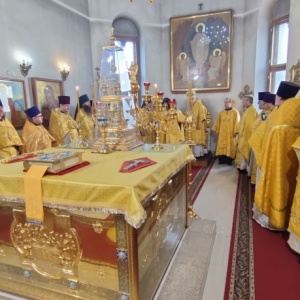 Митрополит Никодим возглавил Божественную литургию в храме в честь Новомучеников и исповедников Церкви Русской