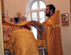 Литургия в Кафедральном соборе св. апостола Андрея Первозванного г. Карасука