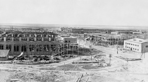Строительство завода Сибкомбайн (Сибсельмаш), 1930, вид с нынешней улицы Станционной